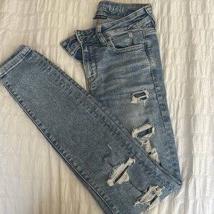 American Eagle Skinny Ripped Jeans (Stretch)